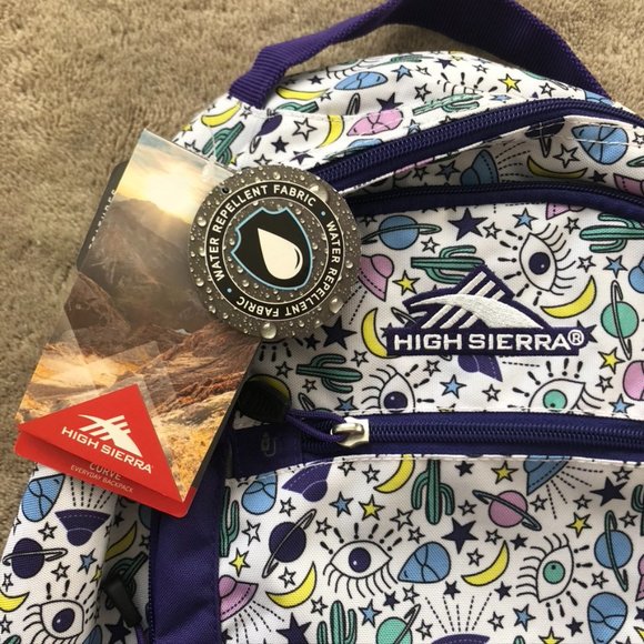 High Sierra White and Purple Backpack - Picture 3 of 5